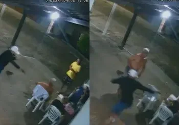 Vídeo flagra momento que policial militar é baleado após reagir a assalto no Piauí