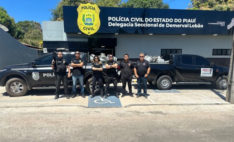 Polícia Civil apreende botijões de gás em depósito clandestino em Demerval Lobão