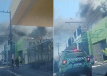 incêndio atinge prédio comercial na avenida Miguel Rosa, em Teresina