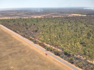 Corpo de Bombeiros realiza operação de combate a incêndio florestal na cidade de Ribeiro Gonçalves