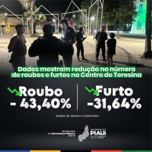 Operação Saturação reduz roubos e furtos no Centro de Teresina