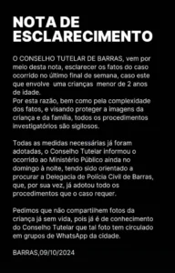 Criança de 1 ano morre afogada dentro de balde d’água em cidade do Piauí